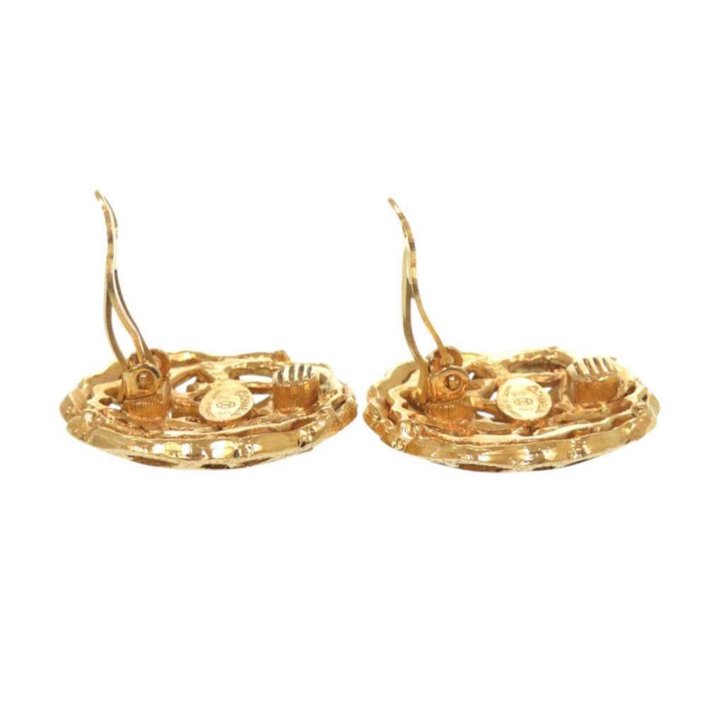 CHANEL Vintage Gold Logo Earrings - Picture 3 of 6